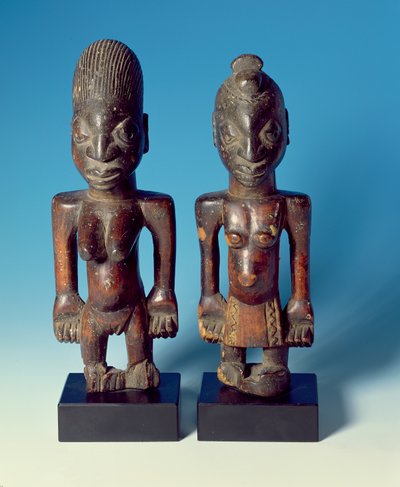 Ibejis, Pair of 19th Century by Yoruba Culture